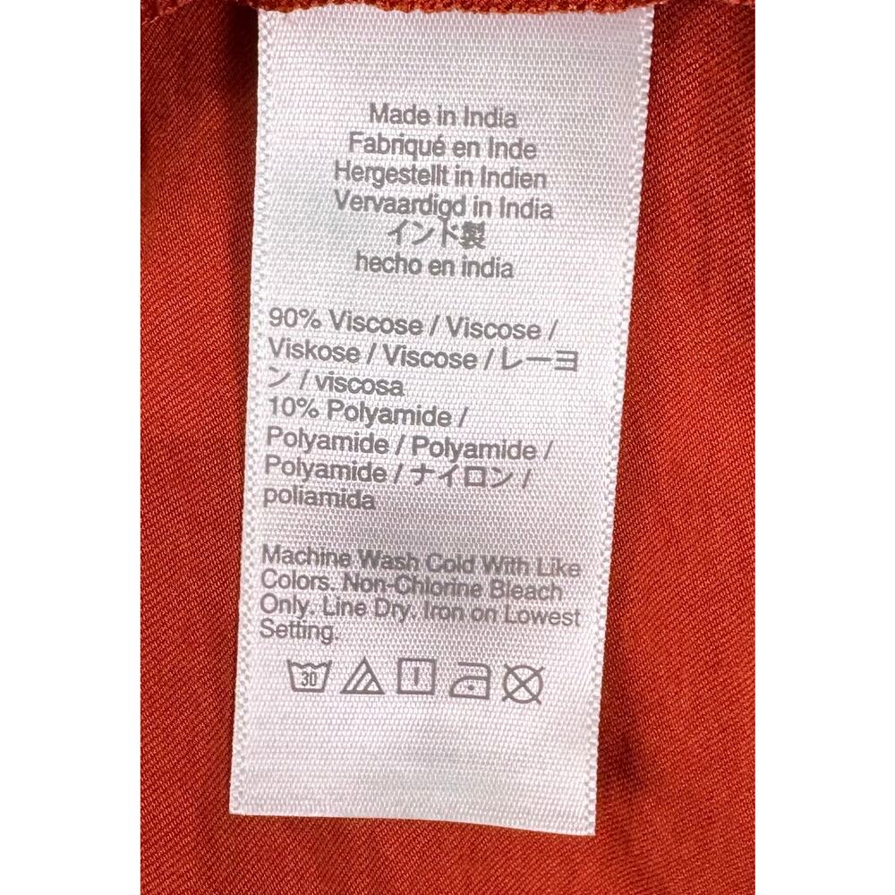 NWT Madewell Clay Orange Square Neck Pintuck Pleated Mini Dress XS - Picture 10 of 11